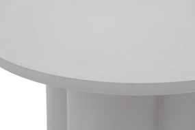 Cylindus kerek dohányzóasztal 80 cm - világosszürke