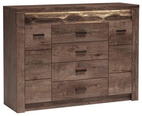 Kombinált komód Nadenas N7 (sötét kőris) (meleg fehér LED világítás). 1058230
