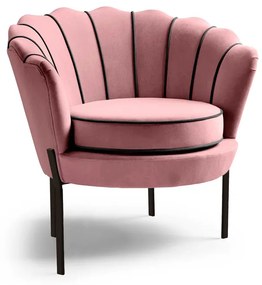 ANGELO fotel rózsaszín / fekete