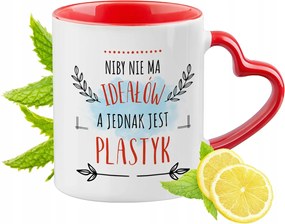 Piros Műanyag Szív Alakú Füllel Ajándék Nyomtatott