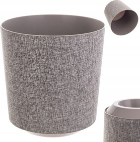 Virágtartó Fedő Virágágyás Kerek Taupe 30 cm Szövet Mintás