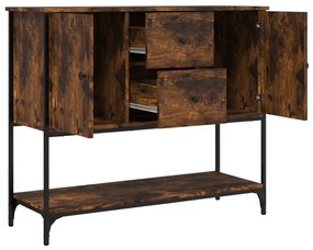 füstös tölgy színű szerelt fa tálalószekrény 100 x 36 x 85 cm