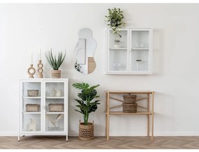 Brisbane vitrines faliszekrény, 2 ajtó, acél, fehér 80x18x80 cm