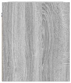 2 db szürke sonoma falra szerelhető éjjeliszekrény 38x34x40 cm