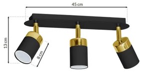 Spotlámpa JOKER 3xGU10/25W/230V fekete/arany