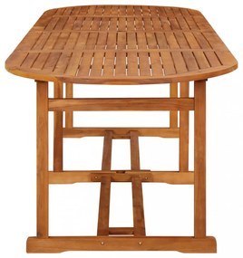 11 részes tömör akácfa kerti étkezőgarnitúra 280x90x75 cm