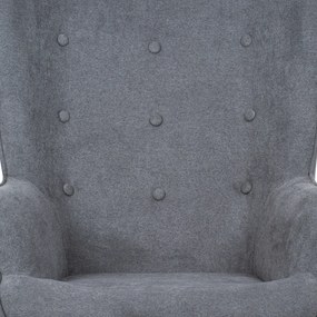 Fülkés fotel lábtartóval GREY2, szürke