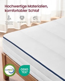 VASAGLE 7-zónás géles memory foam matrac, 140 x 200 x 16 cm, H3
