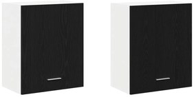 vidaXL Felfüggeszthető szekrények - 2 csomag - Fekete tölgy, 100x31x60 cm - Műgyantából