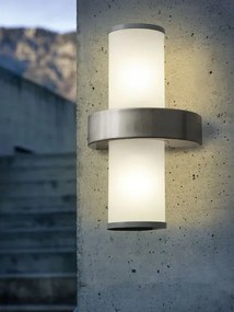 EGLO 86541 BEVERLY Modern Kültéri Fali Lámpa Fehér, Nikkel E27 IP20
