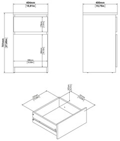Natúr színű éjjeliszekrény Naia – Tvilum