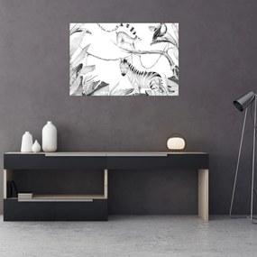 Kép - Akvarell dzsungel (90x60 cm)