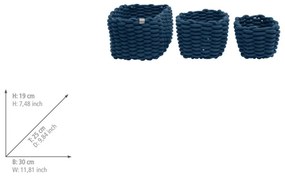 Textil tárolókosár szett 3 db-os 30x25x19 cm Tom Tailor – Wenko