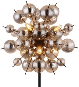 Globo 15633SS - Állólámpa UDO 6xE14/25W/230V fekete/füstös