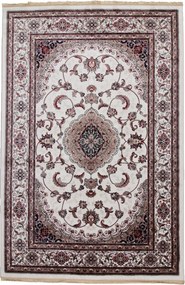 Gépi perzsa szőnyeg bézs Isfahan 200x300 klasszikus nappali szőnyeg