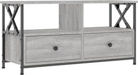 vidaXL szürke sonoma színű szerelt fa és vas TV-szekrény 90x33x45 cm