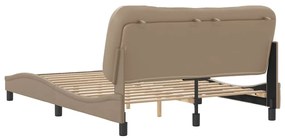 cappuccino színű műbőr ágykeret matrac nélkül Hvar 120x200 cm