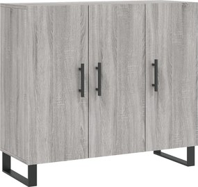 vidaXL szürke sonoma színű szerelt fa tálalószekrény 90 x 34 x 80 cm