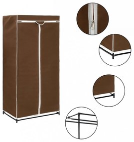2 db barna ruhásszekrény 75 x 50 x 160 cm