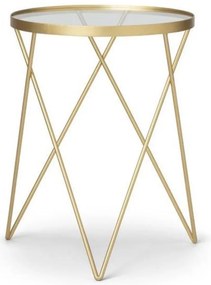 EMILY lerakóasztal Ø 35,5 cm, aranyszínű