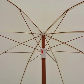 homokszínű napernyő acélrúddal 180 cm