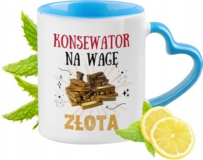 Karbantartónak Kék Bögre Szív Alakú Füllel Ajándék