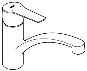 GROHE 305302432 - START 184 mm fekete mosogató csaptelep