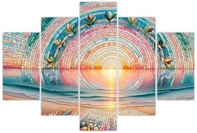 Kép – Naplemente mozaik (150x105 cm)