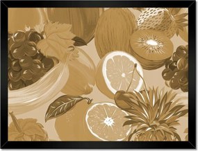 Poszterek keretben 40x30 Gyümölcsök szépia árnyalatokban