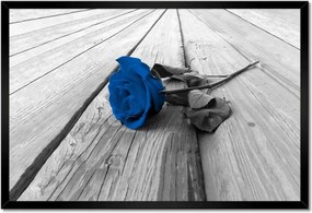 Poszterek keretben 60x40 Kék rózsa a hídon