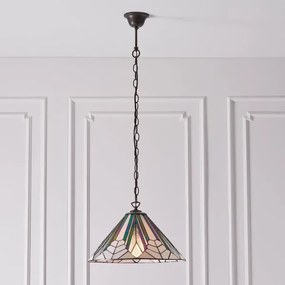Endon 63937 - Tiffany ASTORIA láncos csillár, 1x E27/60W/230V, átmérő 40 cm