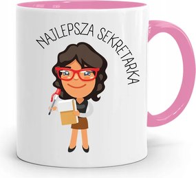 Rózsaszín Bögre Ajándék Titkárnőnek Legjobb nyomott mintával