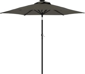 vidaXL antracitszürke kerti napernyő acél rúddal 225 x 225 x 212 cm