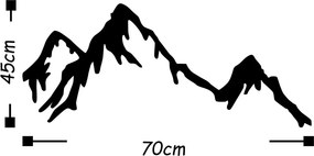 Mountain fém fali dekoráció, 70×30 cm
