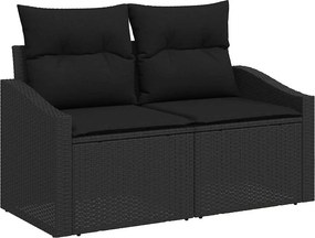 vidaXL Kerti kanapé párnával tárolóval 123 x 62 x 69 cm polirattan