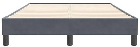 vidaXL ágykeret matrac nélkül Sötét szürke 120x210 cm Velvet