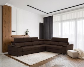 Ülőgarnitúra, szövet csoki, SEGORIA LUX