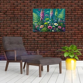 Üveg kép - Mezei virágok (70x50 cm)