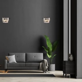 Fali kristály lámpa CHELSEA 2xE14/40W/230V króm