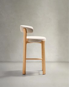 Bézs-világos natúr színű kőrisfa bárszék (ülésmagasság 75 cm) Granite – Kave Home