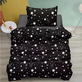 NIGHT SKY fekete pamut ágyneműhuzat