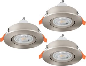 Eglo 902259 - 3 darabos LED mennyezeti spotlámpa BARRANCO 1xGU10/4,5W/230V króm