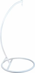 Fehér függőszék KOKON állvánnyal, szürke párnával