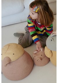 Világos rózsaszín textil játéktároló kosár ø 17x15 cm Mini Peggy the Pig – Lorena Canals