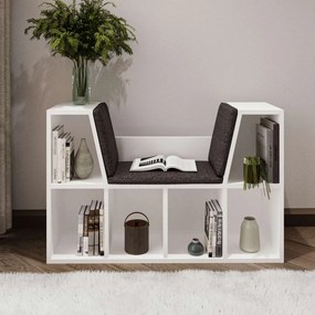 Livora könyvespolc, fehér, 103 cm