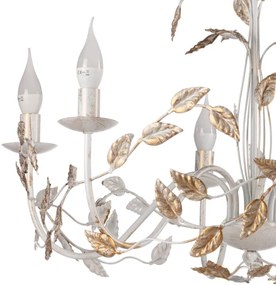 ONLI - Csillár láncon COLLANA 6xE14/6W/230V fehér/arany