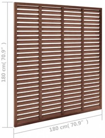 vidaXL barna WPC lamellás kerítés 180 x 180 cm