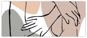 Kép - Női test vonal művészet N⁰2 (120x50 cm)