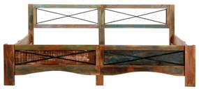 tömör újrahasznosított fa ágykeret 180 x 200 cm
