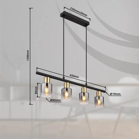 Globo 54310-4H - Csillár zsinóron HOLLSY 4xE14/25W/230V